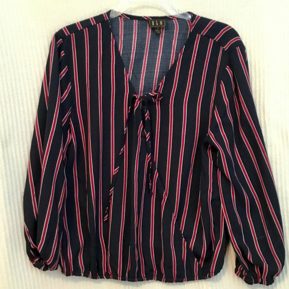 OLM stripped blouse